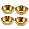 thumbnail image 2 of Yuarrent Paquete de 4 platos de sushi de salsa de acero inoxidable de condimentos cuencos de inmersión hogar cocina comedor restaurante Type4 NO4, 2 of 6