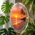 thumbnail image 6 of Yangka Summer Beach Sunset Acrylic Puzzle Suncatcher, Tropical Nature Scenery Stained Glass Effect Window Hanging, Patio Decor, 6 of 7