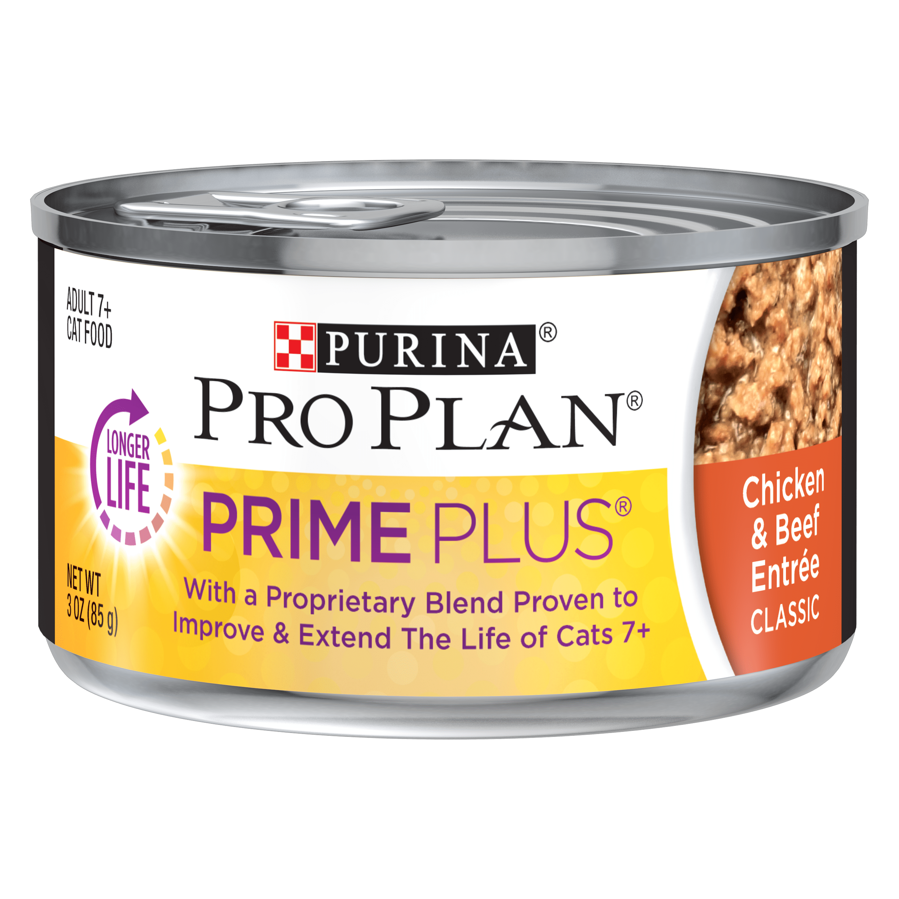 (24 Pack) Purina Pro Plan Senior Pate Wet Cat Food, PRIME PLUS Chicken