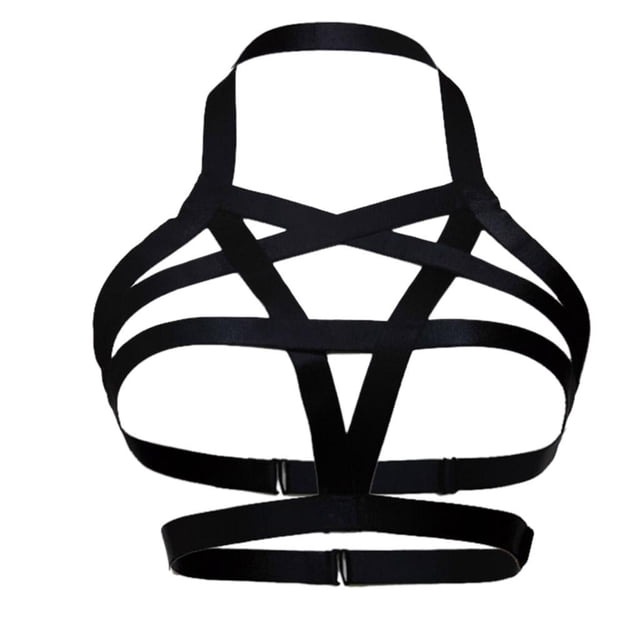 Arnés De Cuerpo Elástico De Nylon Para Mujer Halter Gothic 2cm #2 Yuyangstore Arnés Mujer