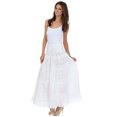 thumbnail image 3 of Sakkas Lace and Ribbon Peasant Boho Skirt - White - One Size, 3 of 5