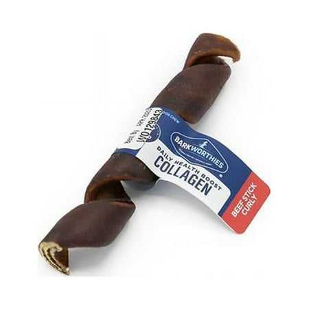 UPC: 0840139124242 | Barkworthies 840139124242 5 in. Collagen Curly Stick for Dog  25 Count
