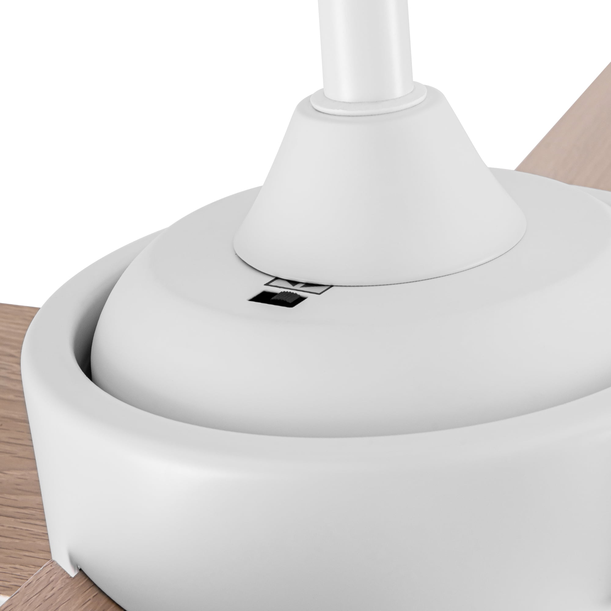 Wellspeed 44 in. Ceiling Fans with Light and Remote, LED White Ceiling Fan with Quiet DC Motor, Dimmable 3 Speeds Reversible Modern Ceiling Fan for Bedroom, Living Room