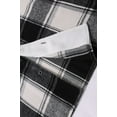 thumbnail image 7 of Men's Flannel Jacket Long Sleeve Plaid Shirt Snap Button Lapel Collar Fall Winter Jackets Tops with Pockets (S, Black), 7 of 7