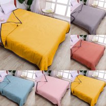 Summer Blanket Bed Blanket Skin Friendly Plain Print Washed Cotton Bed Blanket Cool Comforter Hot Sleeping Summer Comforter Ventilated Comforter