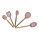 thumbnail image 3 of JUEGO DE 5 UTENSILIOS DE SILICONA COLOR RUBOR CON MANGO DE MADERA 39786, 3 of 3