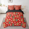 thumbnail image 3 of Manfei Kawaii Gingerbread Man 7-Piece Twin Bedding Sets,Green Christmas Tree Bedding Comforter Set,Red Brown Green Sheet Sets For Girls Kids,Breathable Home Decor Reversible, 3 of 9