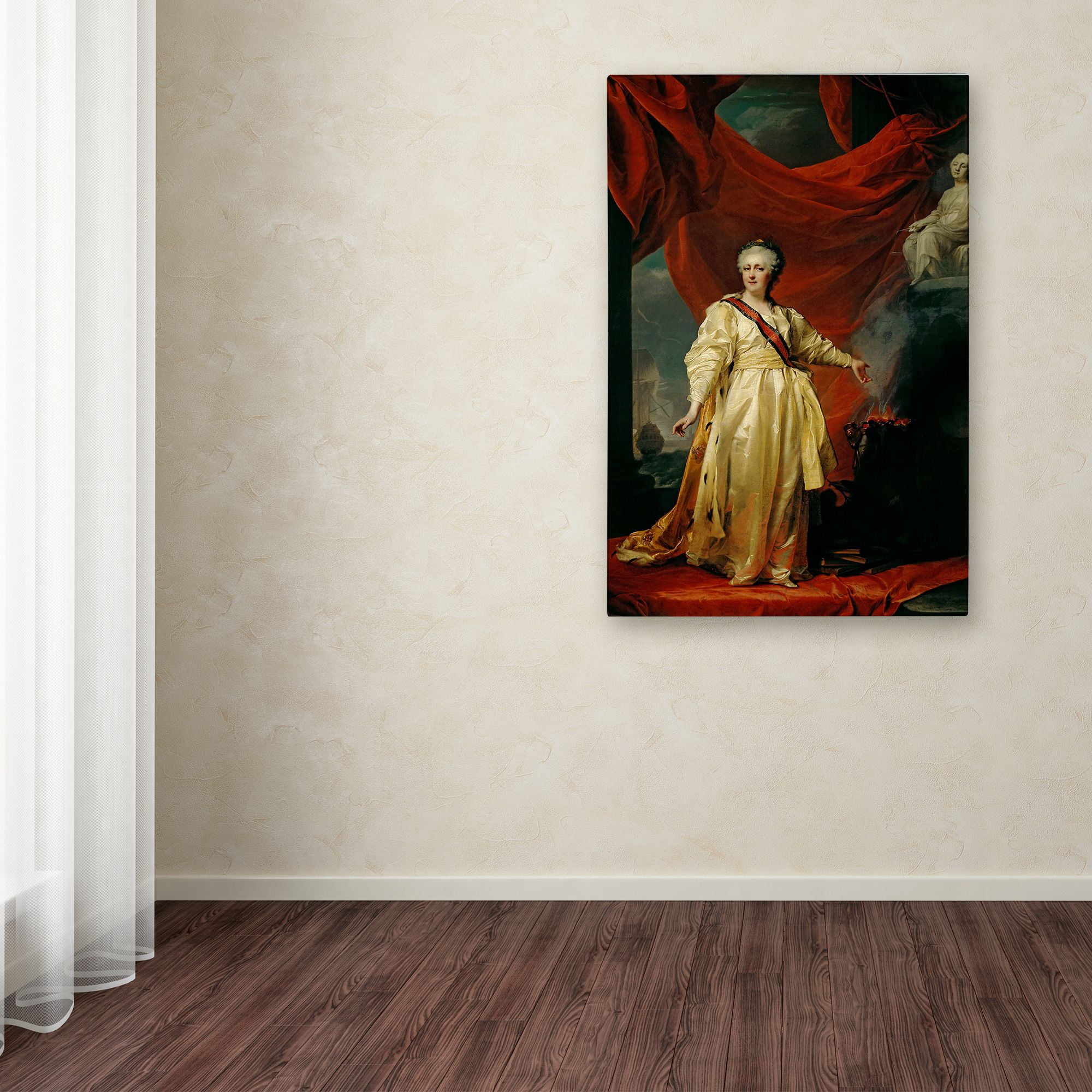 Dmitry Levitsky 'Portrait Of Catherine Ii' Canvas Art