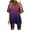 Purple, variant on Summer Fsshion Plus Size Two Piece of Sets for Womens V-Neck Blouse Short Sleeve Tops Shorts Casual Suit Sets