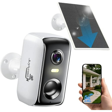 Cameras Outdoor, WIFI Cameras for with AI Motion Detection Spotlight Siren, Solar Panel , Color Night Vision, 2-Way Talk, , Cloud/SD Storage