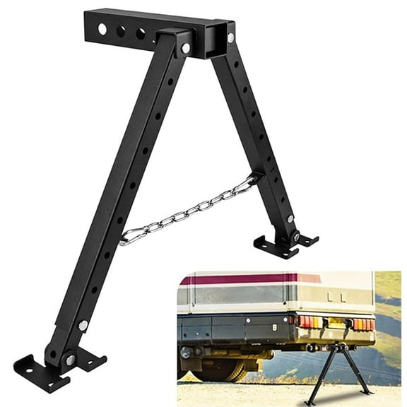 VANROUG Hitch Mount Stabilizer, Fit 2'' RV Stabilizer Hitch Stand,Heavy Duty Hitch Receivers for 5th Wheel Motorhomes Truck Campers Travel Trailers Help to Reduce Shaking（Adjustable Receiver 18"-30"）