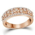 thumbnail image 2 of 10kt Rose Gold Womens Round Diamond Roped Woven Band Ring 1/2 Cttw, 2 of 2