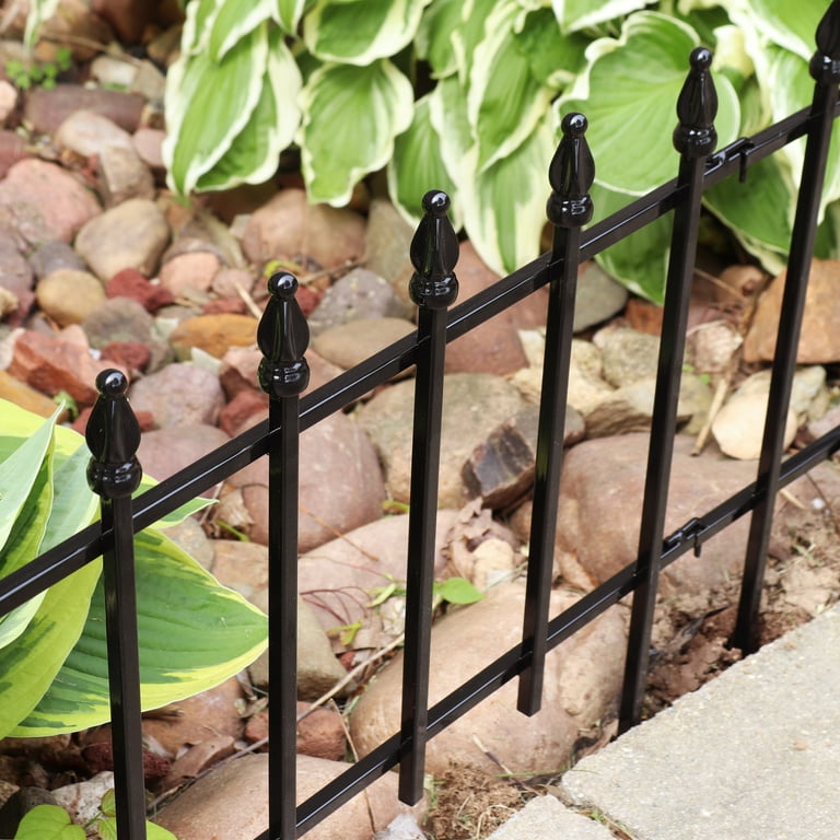 Sunnydaze 5-Piece Roman Garden Border Fence Set, Decorative