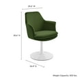 thumbnail image 3 of Side Dining Chair Armchair, Green, Velvet, Metal, Bar Pub Cafe Bistro Dining Kitchen Hospitality Restaurant, Modern Contemporary, HB37307, 3 of 10
