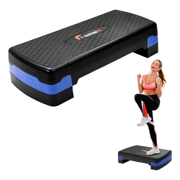 Step Banco Aerobics Fitness Crosfit Centurfit  9.5 A 15 Cm Ajustable Azul
