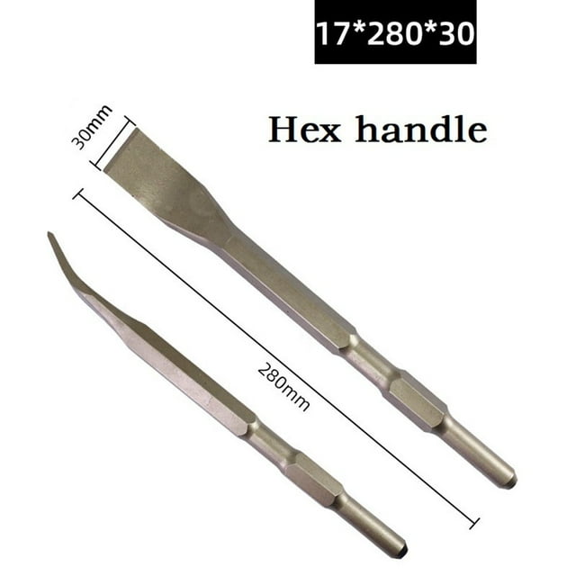 Lefu 1PC Embouts de Ciseau Carré / Rond Tige de Poignée pour Marteau Électrique 45 Acier au Carbone