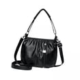 thumbnail image 1 of 3xHobo Bolso Para Mujer Cuero PU Casual Gran Capacidad Bolso Bandolera Ligero Negro, 1 of 8