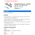 thumbnail image 2 of Parking Brake Cable Lever - Compatible with 2007 - 2021 Toyota Tundra 2008 2009 2010 2011 2012 2013 2014 2015 2016 2017 2018 2019 2020, 2 of 2