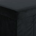 thumbnail image 5 of DecMode Black Polyester Modern Storage Stool 15", 5 of 9