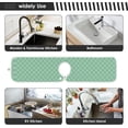 thumbnail image 6 of Coolnut Cute Green Checkered Plaid Tartan 2PCS Faucet Absorbent Mat Kitchen Faucet Sink Splash Guard Cloth Faucet Splash Catcher Water Absorbent Mat, Faucet Mat for Kitchen Sink 14x5in, 6 of 7