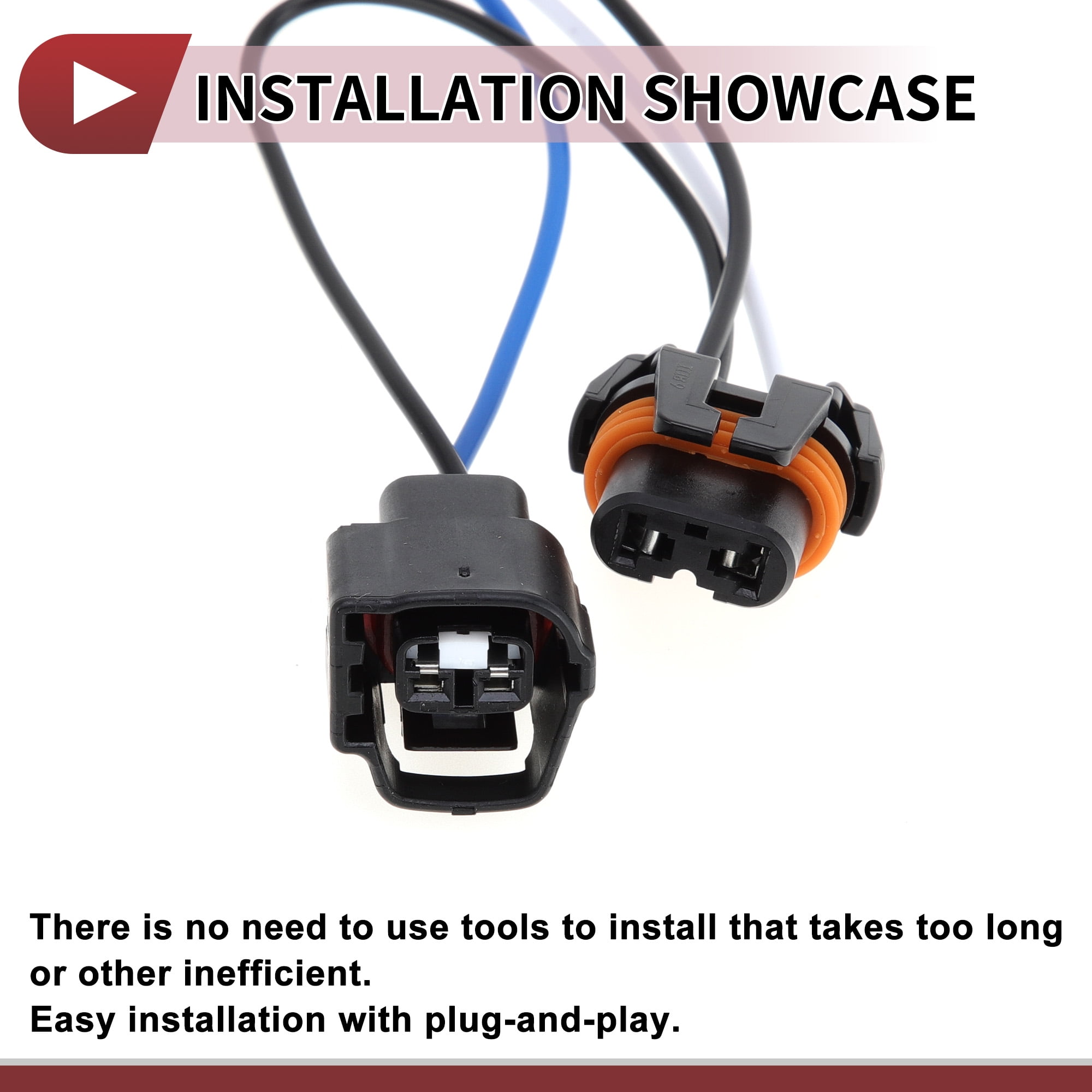 Unique Bargains Car Headlight Converter Harness for Toyota 4Runner 2021 2022 2023 2024