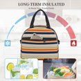 thumbnail image 4 of Balery Colorful Pastel Stripes Bolsa de Almuerzo Impresa, Caja de Almuerzo Reutilizable, Bolsa Térmica Aislada para Almuerzo, Bolsa Antiderrames, 4 of 7