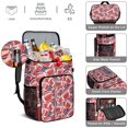 thumbnail image 5 of Travel Cooler Bag - Red Footballs on Blue Pattern Camping Beer Cooler Backpack with Bottle Opener- Waterproof Insulated Picnic Backpacks - Cooler Bag for Beach, 5 of 6