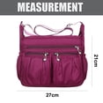 thumbnail image 2 of Bolso bandolera para mujer, de nailon, impermeable, ligero, de lona de gran capacidad, 2 of 5
