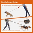 thumbnail image 3 of Correa elástica para pasear perros, 5,6 pies, resistente, con 2 asas de control y cinturón de seguridad para el automóvil, correa reflectante para entrenamiento de mascotas, correa de, 3 of 8
