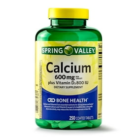 Spring Valley Calcium Plus Vitamin D Coated Tablets 600 Mg 100 Ct