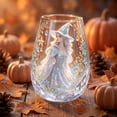thumbnail image 7 of SHJHENG Halloween Witch Floral Themed Wine Glass With Gold Rim Decorative Drinking Glass Elegant Glass Cup Ideal Gift For Festival 420ml, 7 of 7