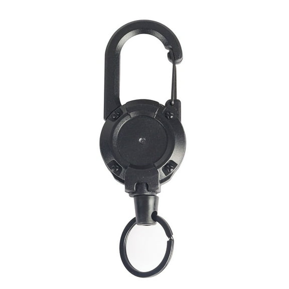 Rooha Heavy Duty Retractable Badge Reel With Carabiner Clip For Keys And Id Accessory