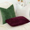 thumbnail image 7 of Christmas Couch Throw Pillow Covers 16x16 Set of 2, Decorative Soft Neutral Dyed Square Pillow Covers for Sofa Bed Living Room, Rhododendron, 7 of 7