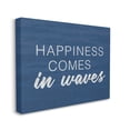 thumbnail image 3 of Stupell Industries Inspirational Happiness Comes in Waves Blue Coastal Waves,30 x 24, Design by Lux + Me Designs, 3 of 7