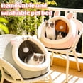 thumbnail image 2 of Washable Fabric Pet Bed with Removable Cover and Two-Way Zipper for Cats and Dogs, 2 of 8