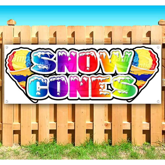 Snow Cone 13 oz Vinyl Banner With Metal Grommets
