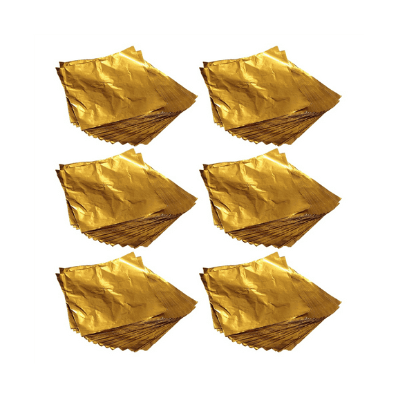 600Pcs Square Sweets Candy Chocolate Lolly Paper Aluminum Foil Wrappers Gold,600 x candy paper,gold