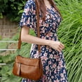 thumbnail image 6 of Women's Leather Messenger Bag Small Crossbody Purse Stylish Shoulder Handbag for Ladies, 6 of 6
