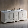 thumbnail image 2 of Fresca Oxford 84" Antique White Traditional Double Sink Bathroom Cabinets w/ Top & Sinks, 2 of 3
