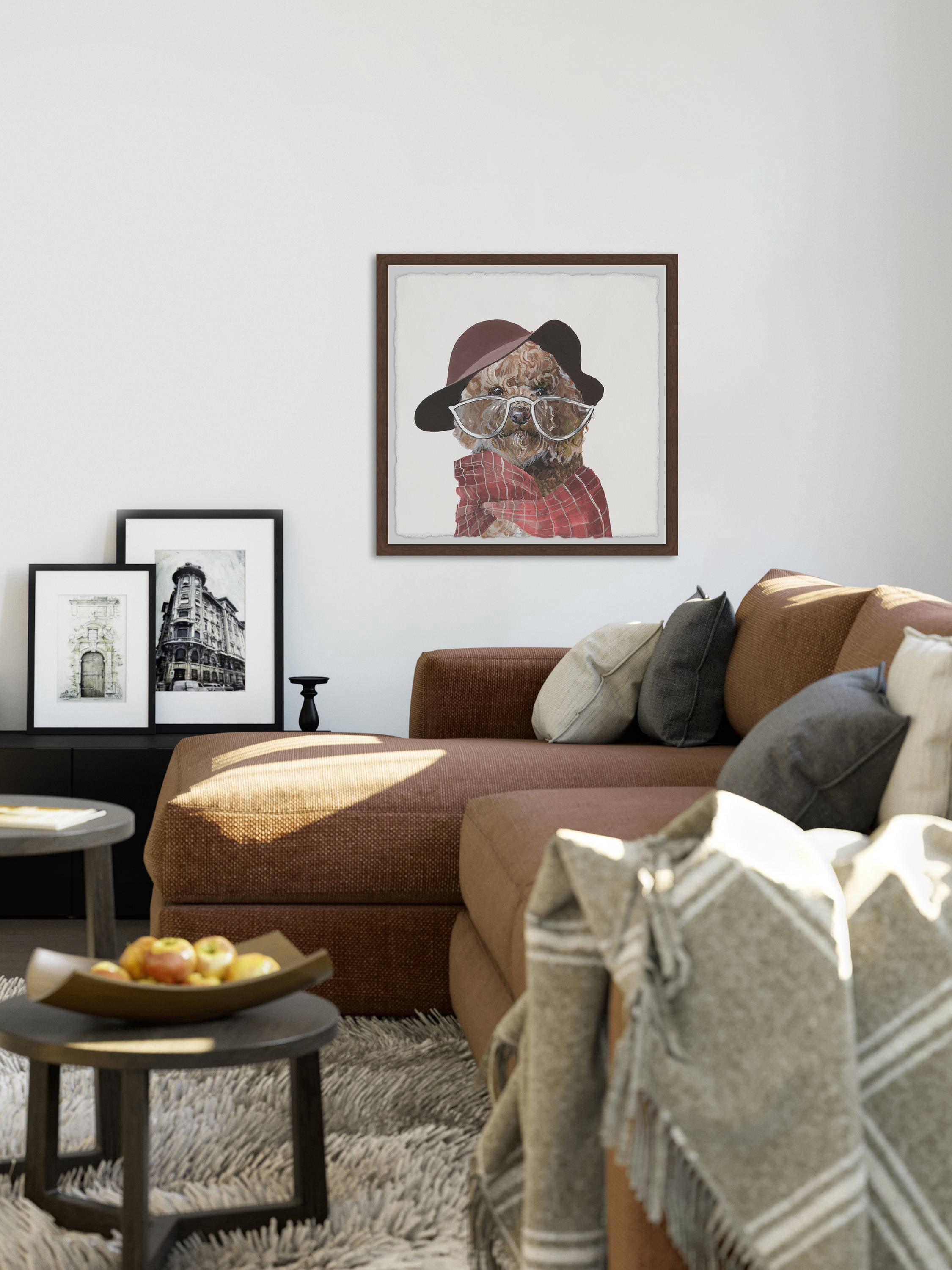 Marmont Hill "Granny Dog" Framed Painting Art Print, 12.00" x 1.50"