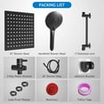 thumbnail image 4 of KINGTACK shower head combo, 12 Inch Rain Shower Head with Adjustable Extension Arm and 5 Spray Filtered Shower Head, Black, 4 of 7