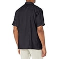 thumbnail image 4 of Cubavera Chemise Guayabera à Manches Courtes 100 % Lin pour Hommes, Noir Jet, X Grand, 4 of 5