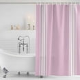 thumbnail image 4 of Pink Striped Waterproof Fabric Shower Curtain,Luxurious White Stripes Modern Abstract Art Waterproof Fabric Shower Curtain for Bathroom Curtains Bathtubs Shower Curtains with 12 Hooks Small 36x72in, 4 of 8