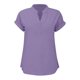 thumbnail image 5 of Camiseta sin mangas de verano para mujer, corte holgado, cuello en V plisado, sin mangas, bajo curvo, fluida, 5 of 5