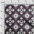 thumbnail image 1 of oneOone Cotton Jersey Gray Fabric Floral & Tiles Moroccan Sewing Material Print Fabric By The Yard 58 Inch Wide, 1 of 4