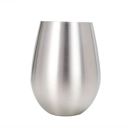 

MEROTABLE Stainless Steel Beer Cup Wine Tumbler Large Beer Mug Cocktail Wine Glasses Egg Shaped Big Cool Metal Cup Drinkware