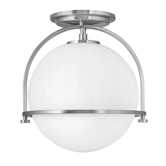3403BN Hinkley Lighting Somerset - 1 Light Small Semi-Flush Mount in Transitional Style - 11.5 Inches Wide by 12.5 Inches High-Brushed Nickel Finish