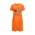 thumbnail image 5 of Shorts pour Femmes, Chemises à Manches Courtes pour Femmes, Chemise de Nuit Courte Surdimensionnée pour Femmes Mode avec Imprimé sur la Poitrine Robe de Nuit à Manches Courtes, 5 of 5