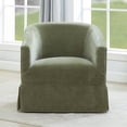 thumbnail image 3 of Elm Caper Green Polyester Fabric Skirted 360-degree Swivel Chair, 3 of 12