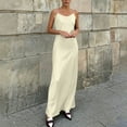 thumbnail image 2 of Sentmoon Robe Bohème Robes de Soirée pour Femmes Été 2026 Couleur Unie Sans Manches Dos Nu Coupe Régulière Bretelles Spaghetti Robes Maxi de Printemps pour Femmes pour Sortir et Style Y55K S-TTG, 2 of 9